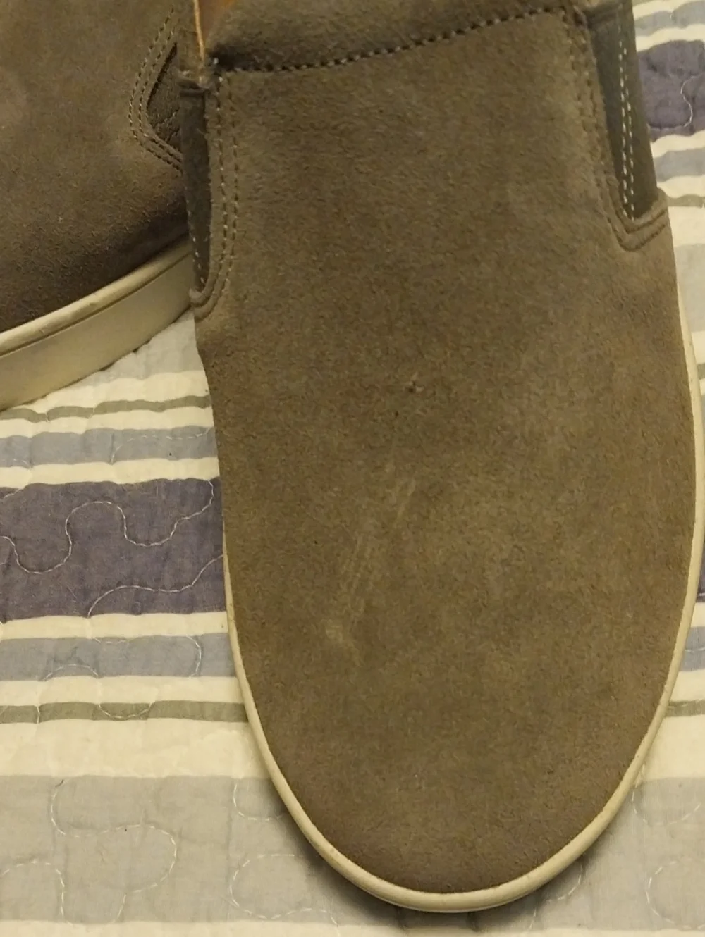Spenco Men's Slip-On Suede Casual Shoes - Gray